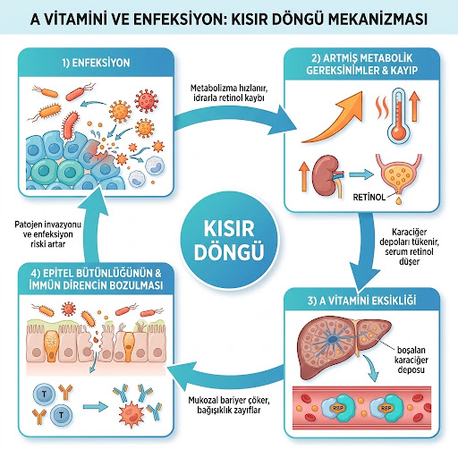 A vitamini eksikliği ve enfeksiyon kısır döngüsü