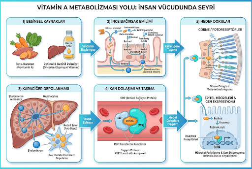 A vitamini metabolizma yolu