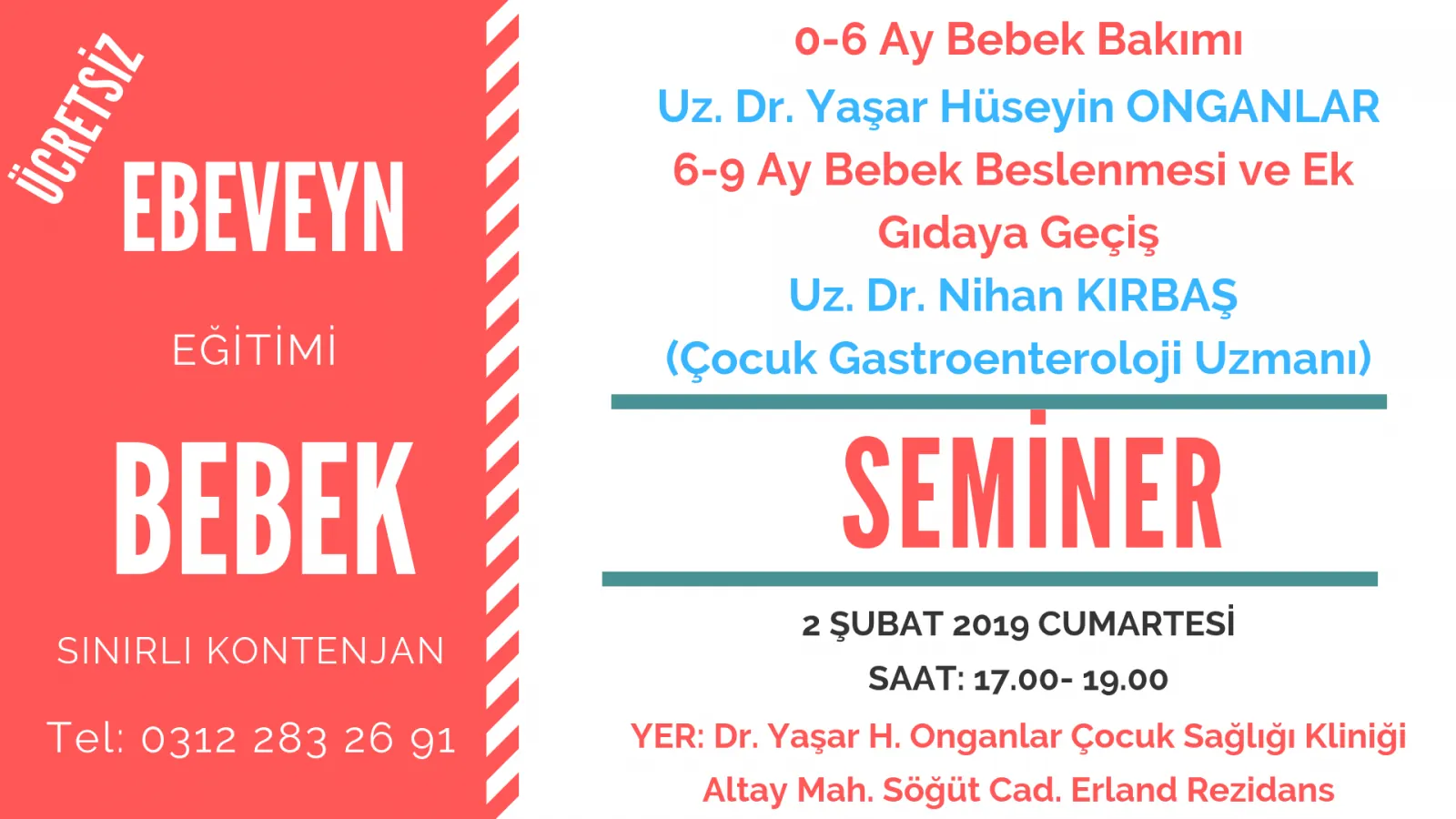 bebek bakımı semineri Ankara Eryaman