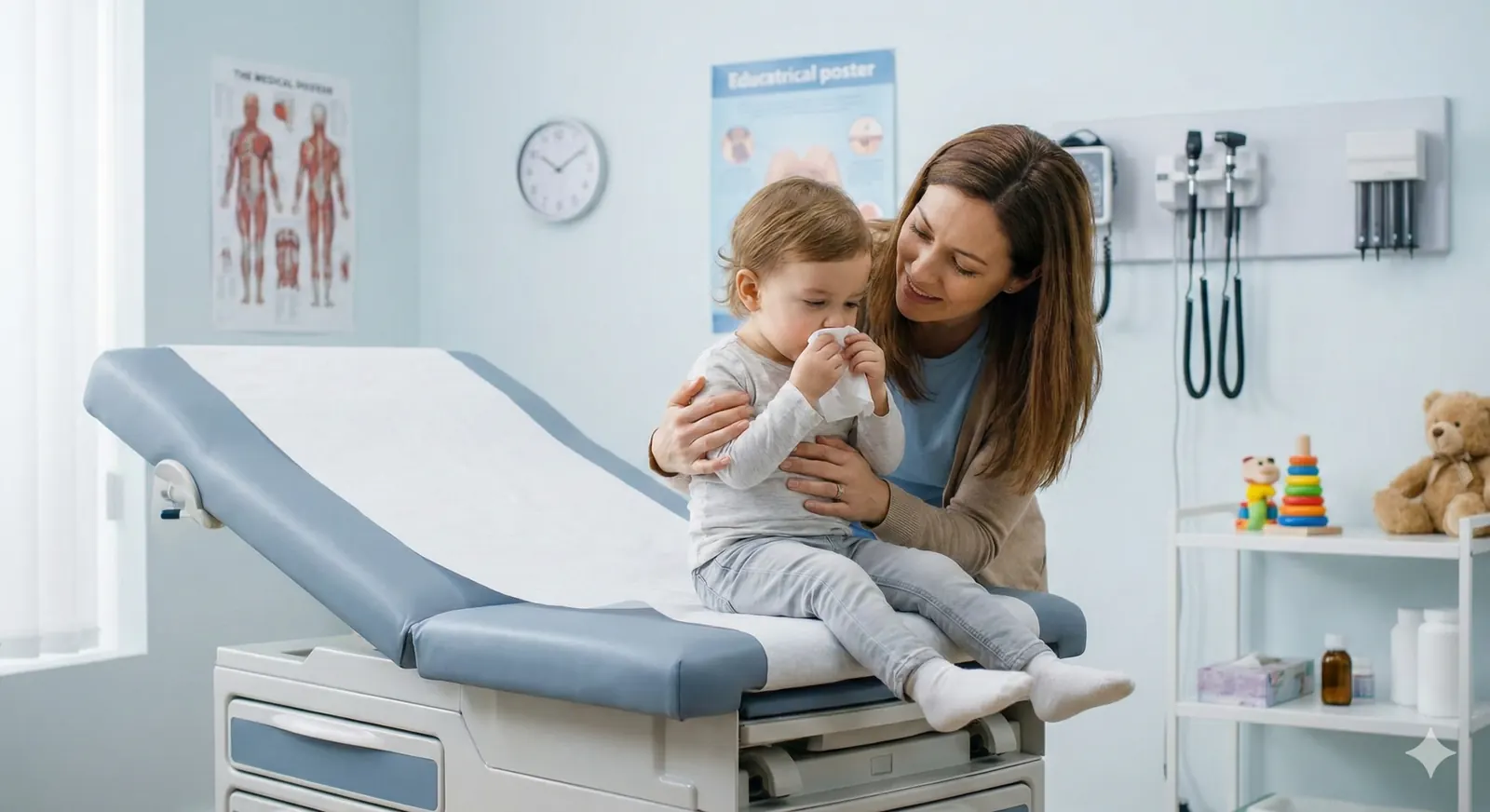 Çocuklarda geçmeyen öksürük ve doktor muayenesi